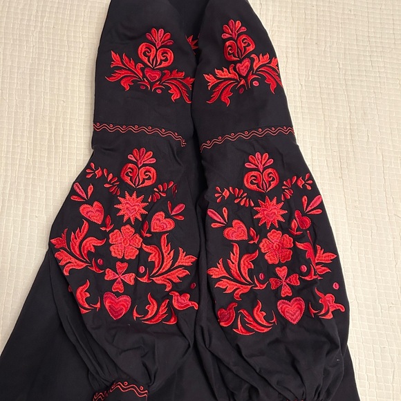 Anthropologie Child Of The Universe Madalyn Embroidered Floral / Hearts Blazer - Picture 15 of 15